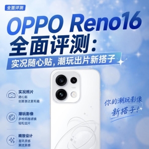 OPPO Reno16全面评测：实况随心贴，潮玩出片新搭子
